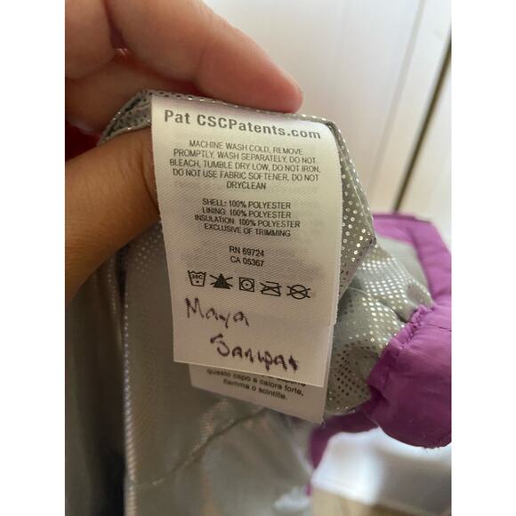 Columbia Girls‎ Jacket Size Medium 10 12 Quilted Lightweight Lavender Coat - Picture 5 of 7